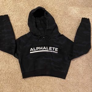 Alphalete Camo Cropped Hoodie